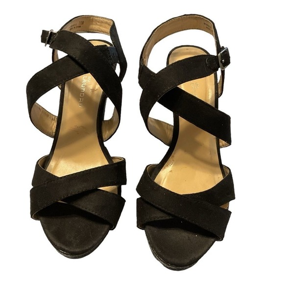 CL BY CHINESE LAUNDRY black strap sandals size‎ 7 - Picture 1 of 6